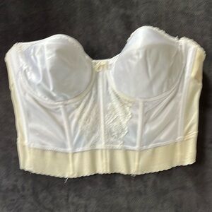Vintage Lady Marlene Bustier Strapless Size 38C  Lace Trim Boning